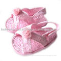 Eyelet Baby Sandals Cotton Shoes Pink Sandals Model: RE1014